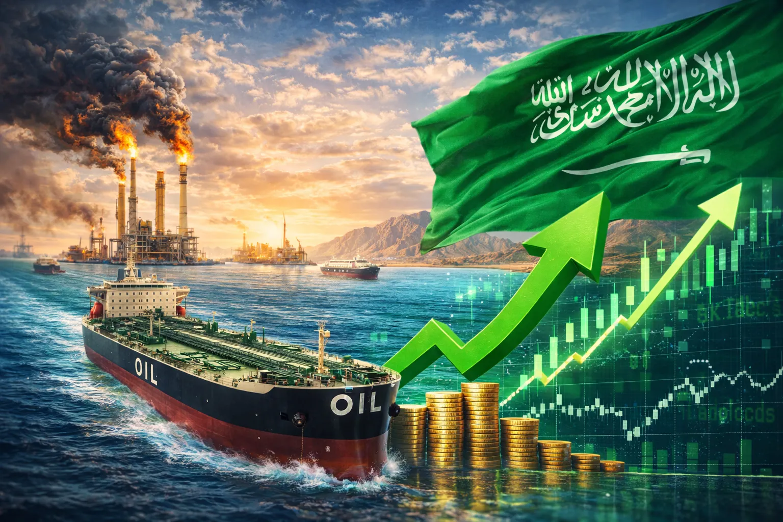 صادرات النفط السعودية عبر البحر الأحمر تقترب من مستوى قياسي